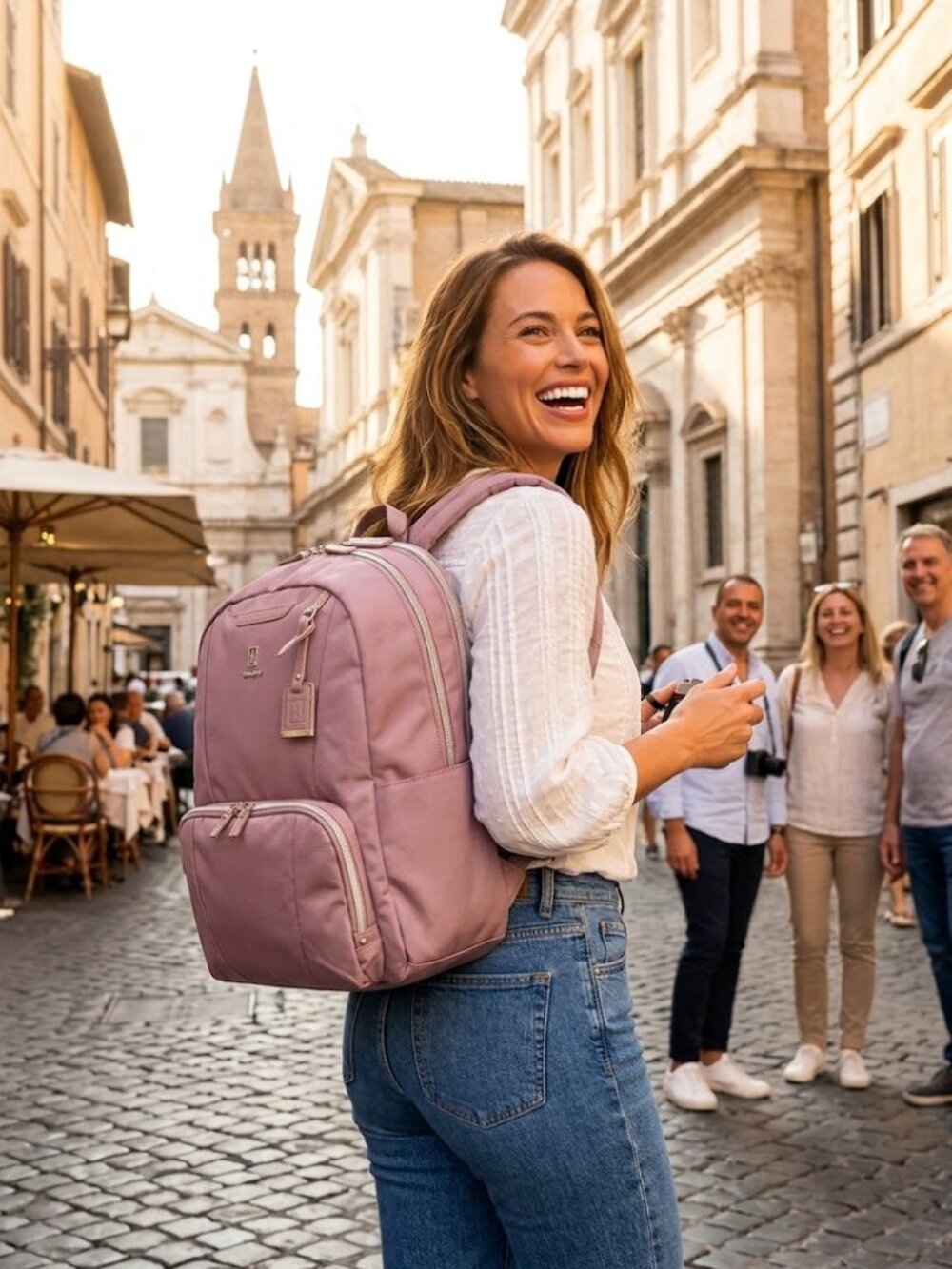 Travelpro Maxlite 5 Laptop Backpack Dusty Rose 15" Tech Carry On Luggage NEW
